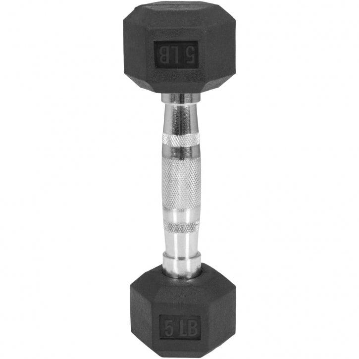 Manubri Esagonali gommati, 5-60 lb (2,3-27,2 kg)