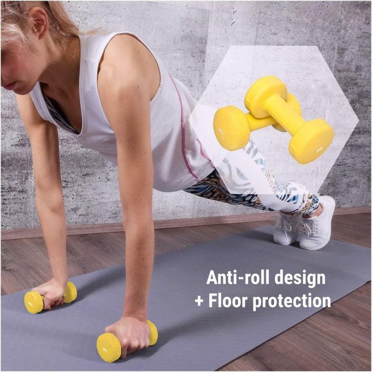 Manubri in neoprene 2 x 1-10 libbre (0,5 kg - 4,5 kg)