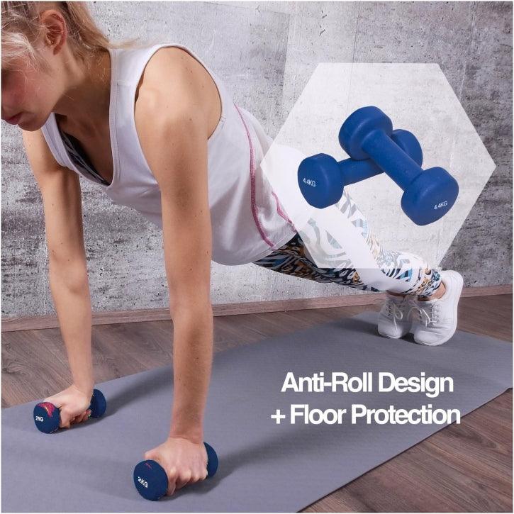 Manubri in neoprene 2 x 1-10 libbre (0,5 kg - 4,5 kg)