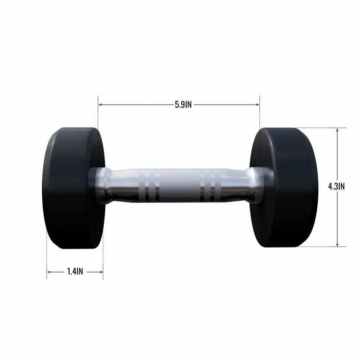 Manubrio in gomma da 5 a 60 libbre (2,5-27,2 kg), ghisa, cromato