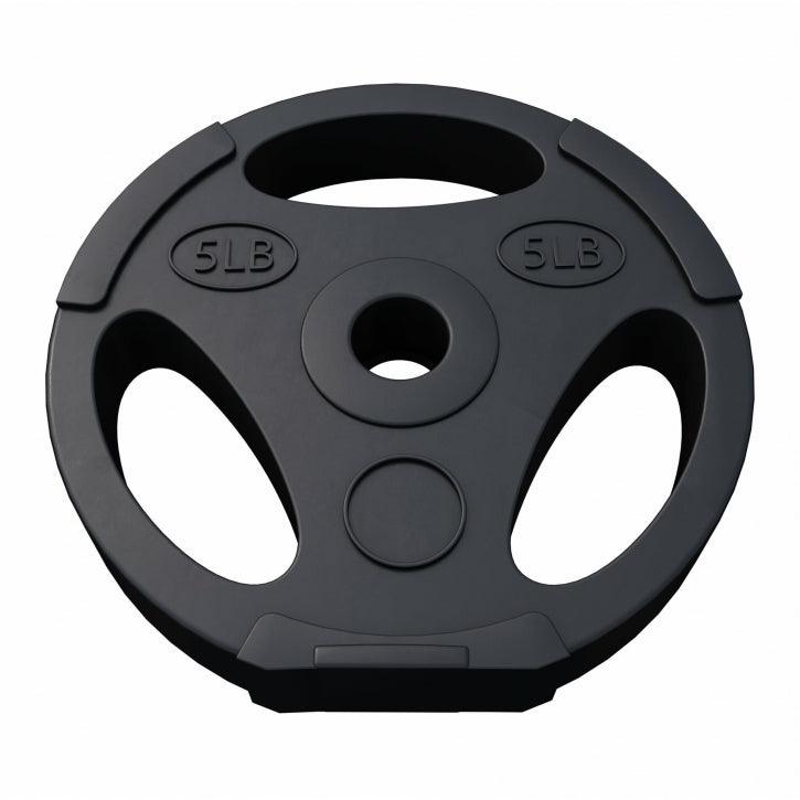 Dischi Pesi Tri Grip Ø 1"/25 mm, 2,5 - 35 lb, in plastica riempiti di cemento