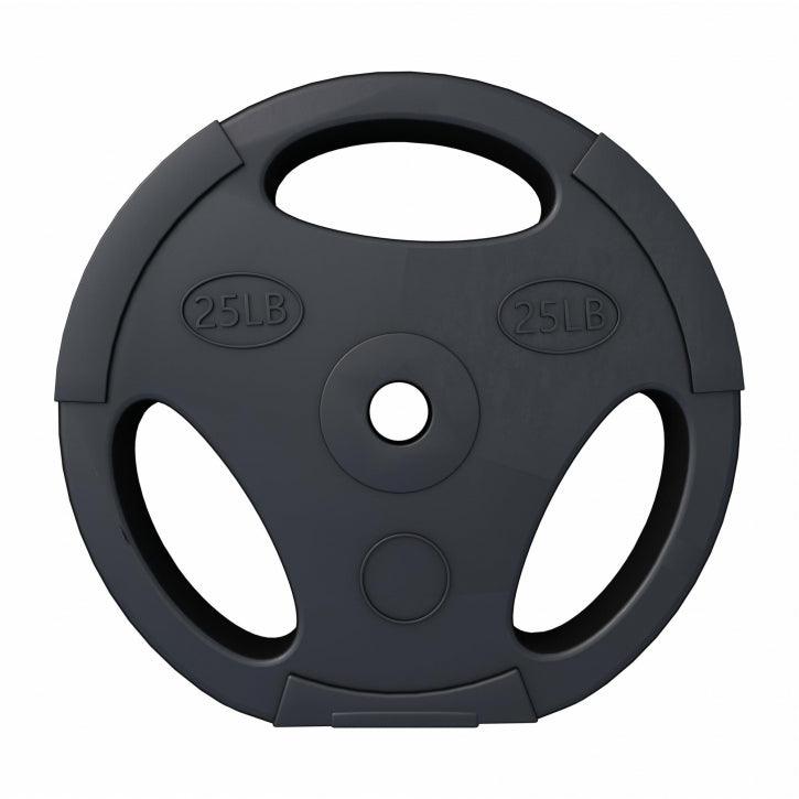 Dischi Pesi Tri Grip Ø 1"/25 mm, 2,5 - 35 lb, in plastica riempiti di cemento