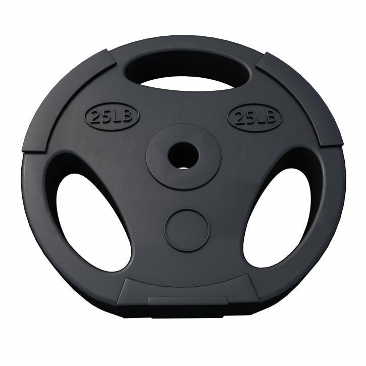 Dischi Pesi Tri Grip Ø 1"/25 mm, 2,5 - 35 lb, in plastica riempiti di cemento