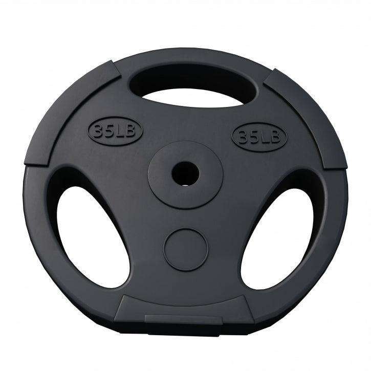 Dischi Pesi Tri Grip Ø 1"/25 mm, 2,5 - 35 lb, in plastica riempiti di cemento