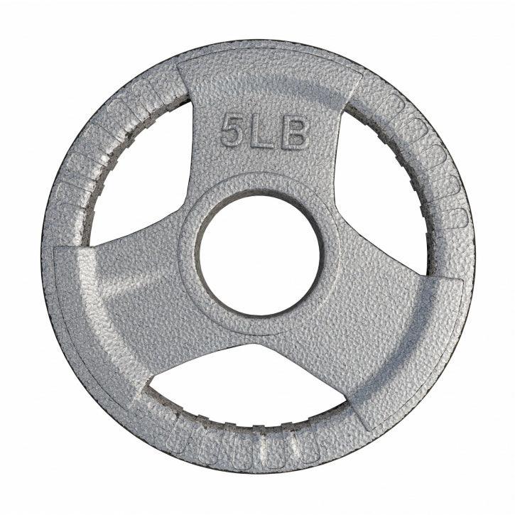 Dischi Pesi Tri Grip 2,5-45 lb (1,1-20,4 kg), 2" (50/51 mm), argento