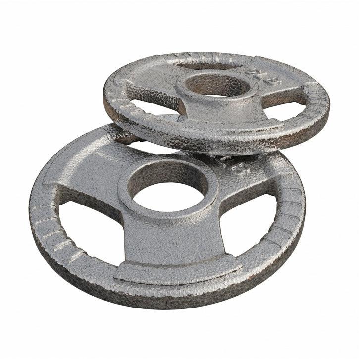 Dischi Pesi Tri Grip 2,5-45 lb (1,1-20,4 kg), 2" (50/51 mm), argento