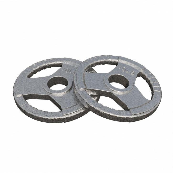 Dischi Pesi Tri Grip 2,5-45 lb (1,1-20,4 kg), 2" (50/51 mm), argento