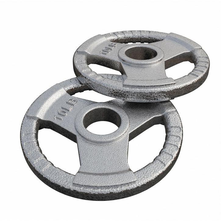 Dischi Pesi Tri Grip 2,5-45 lb (1,1-20,4 kg), 2" (50/51 mm), argento