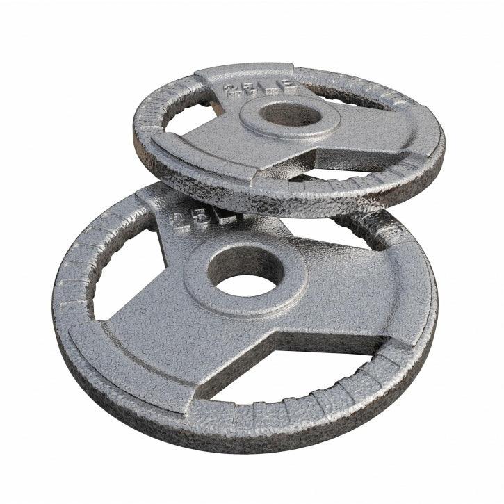 Dischi Pesi Tri Grip 2,5-45 lb (1,1-20,4 kg), 2" (50/51 mm), argento