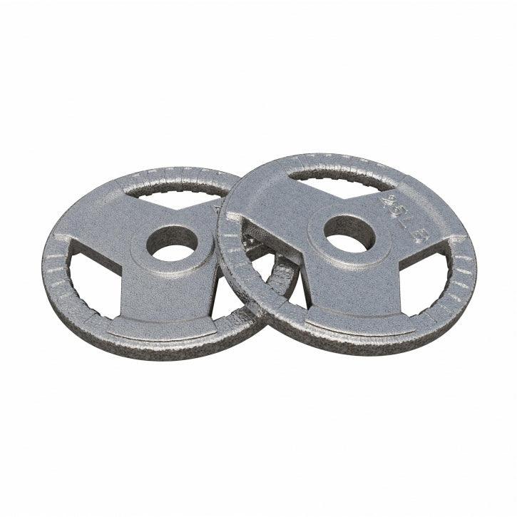 Dischi Pesi Tri Grip 2,5-45 lb (1,1-20,4 kg), 2" (50/51 mm), argento