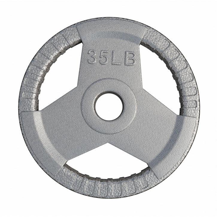 Dischi Pesi Tri Grip 2,5-45 lb (1,1-20,4 kg), 2" (50/51 mm), argento