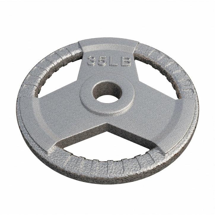 Dischi Pesi Tri Grip 2,5-45 lb (1,1-20,4 kg), 2" (50/51 mm), argento