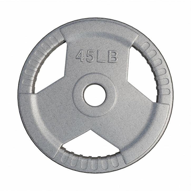 Dischi Pesi Tri Grip 2,5-45 lb (1,1-20,4 kg), 2" (50/51 mm), argento