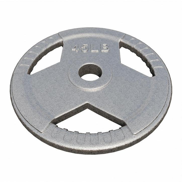 Dischi Pesi Tri Grip 2,5-45 lb (1,1-20,4 kg), 2" (50/51 mm), argento