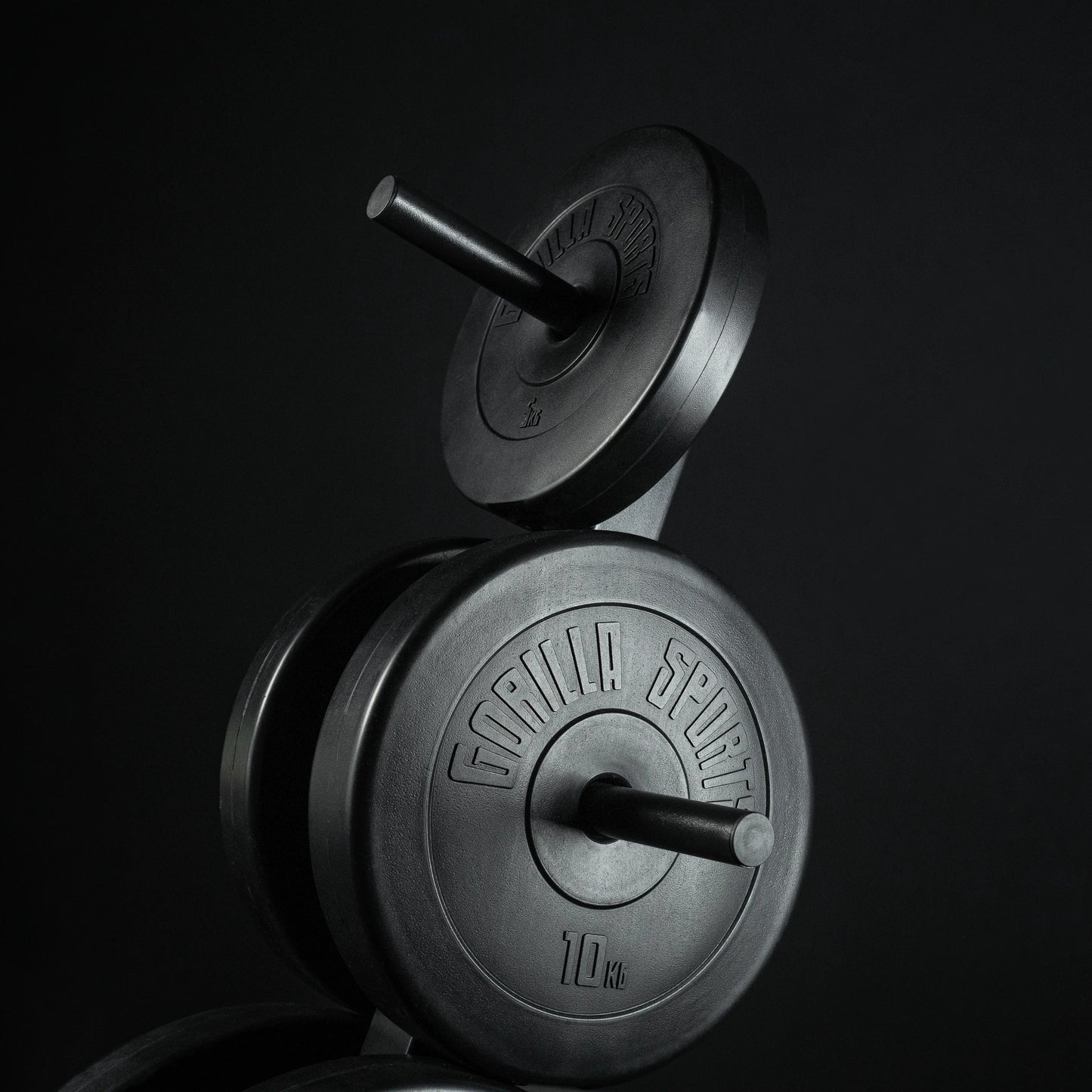 Rastrelliera Porta Dischi con 4 Supporti, 30/31 mm, in nero/bianco
