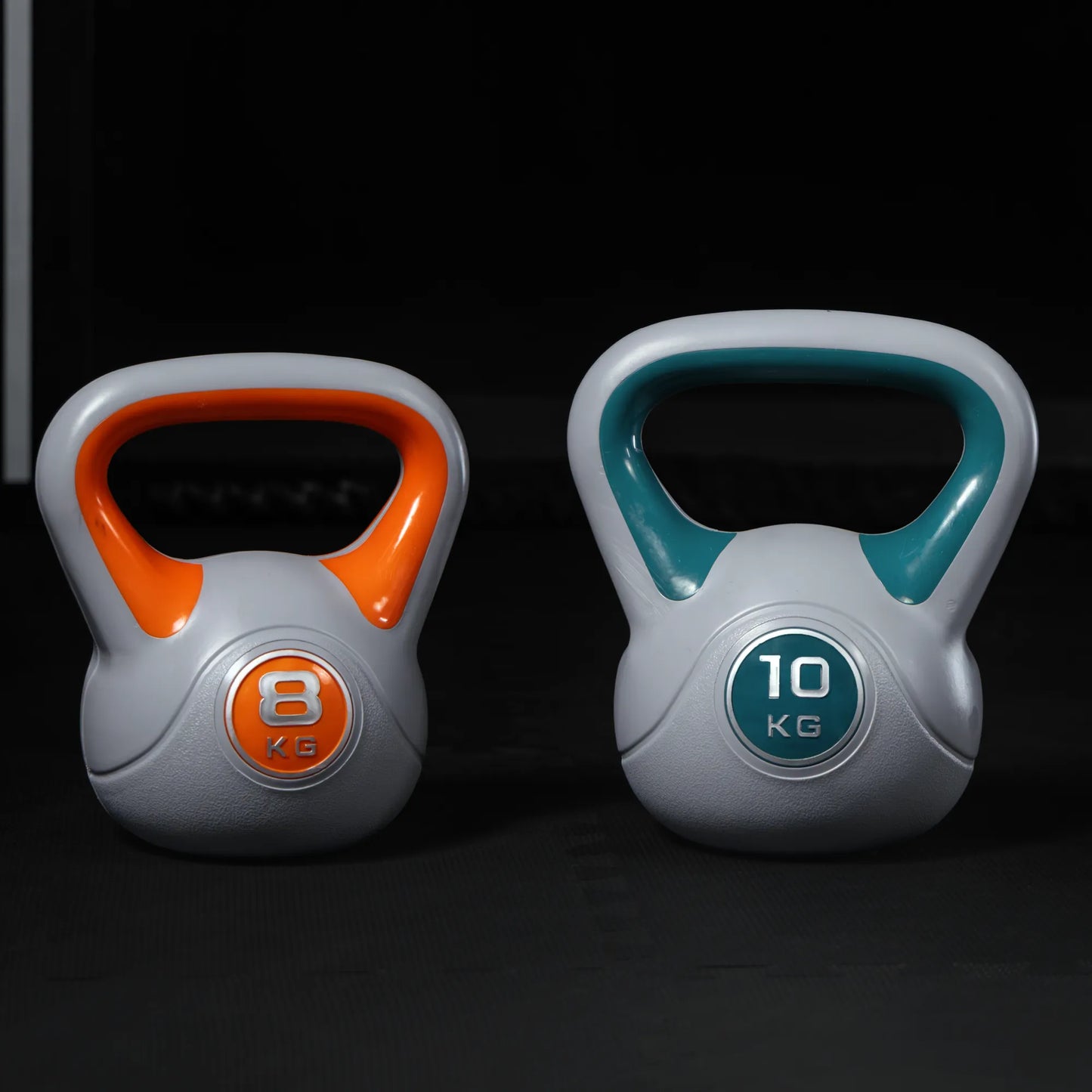 Kettlebell Colorato in Plastica, Peso a Scelta 2-20 kg