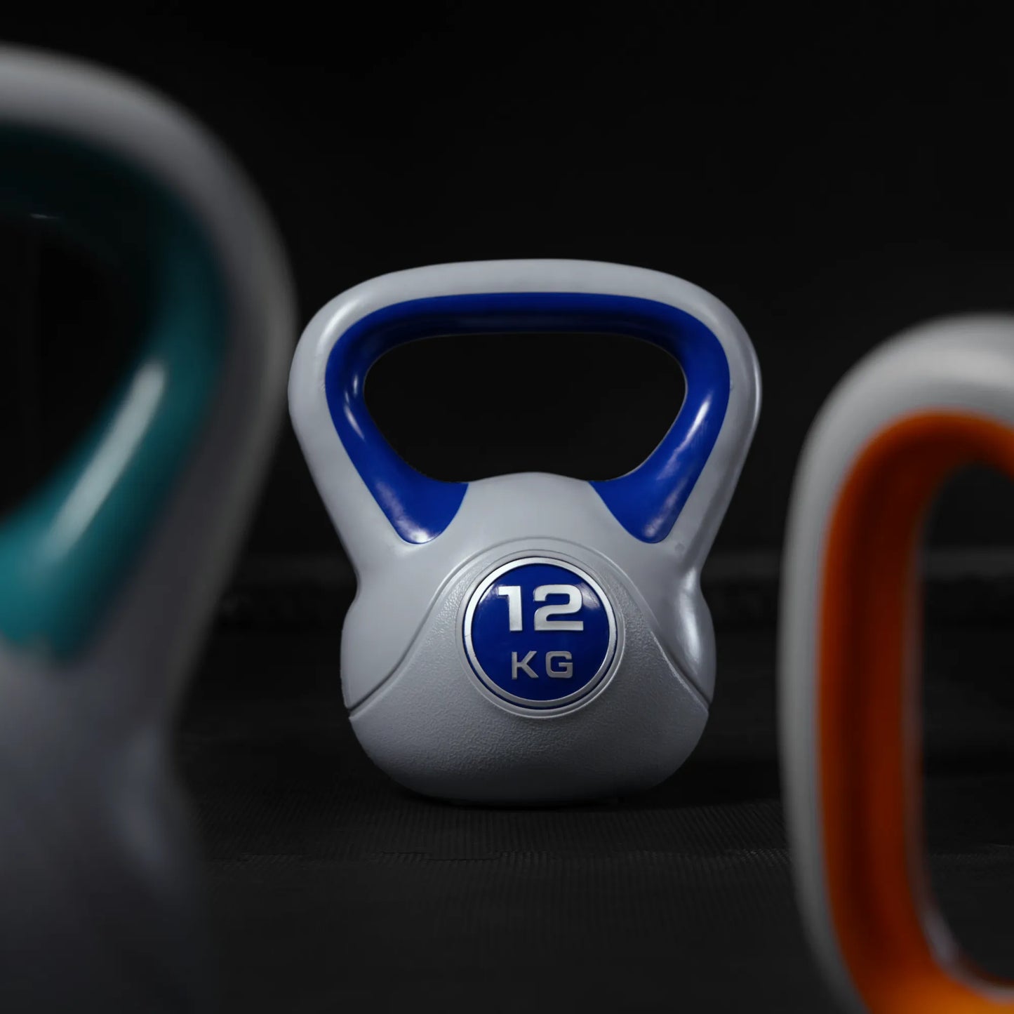 Kettlebell Colorato in Plastica, Peso a Scelta 2-20 kg