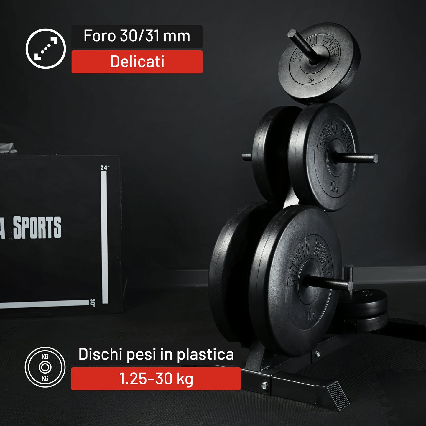 Dischi Pesi 30/31 mm,1,25-15kg in plastica