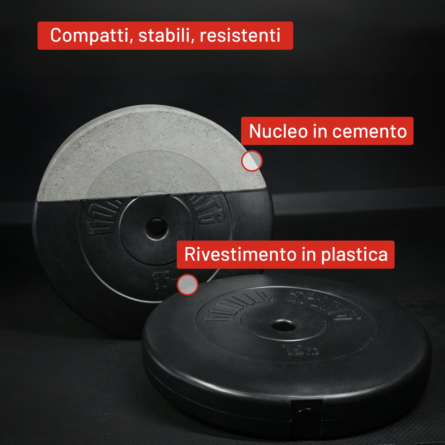 Dischi Pesi 30/31 mm,1,25-15kg in plastica