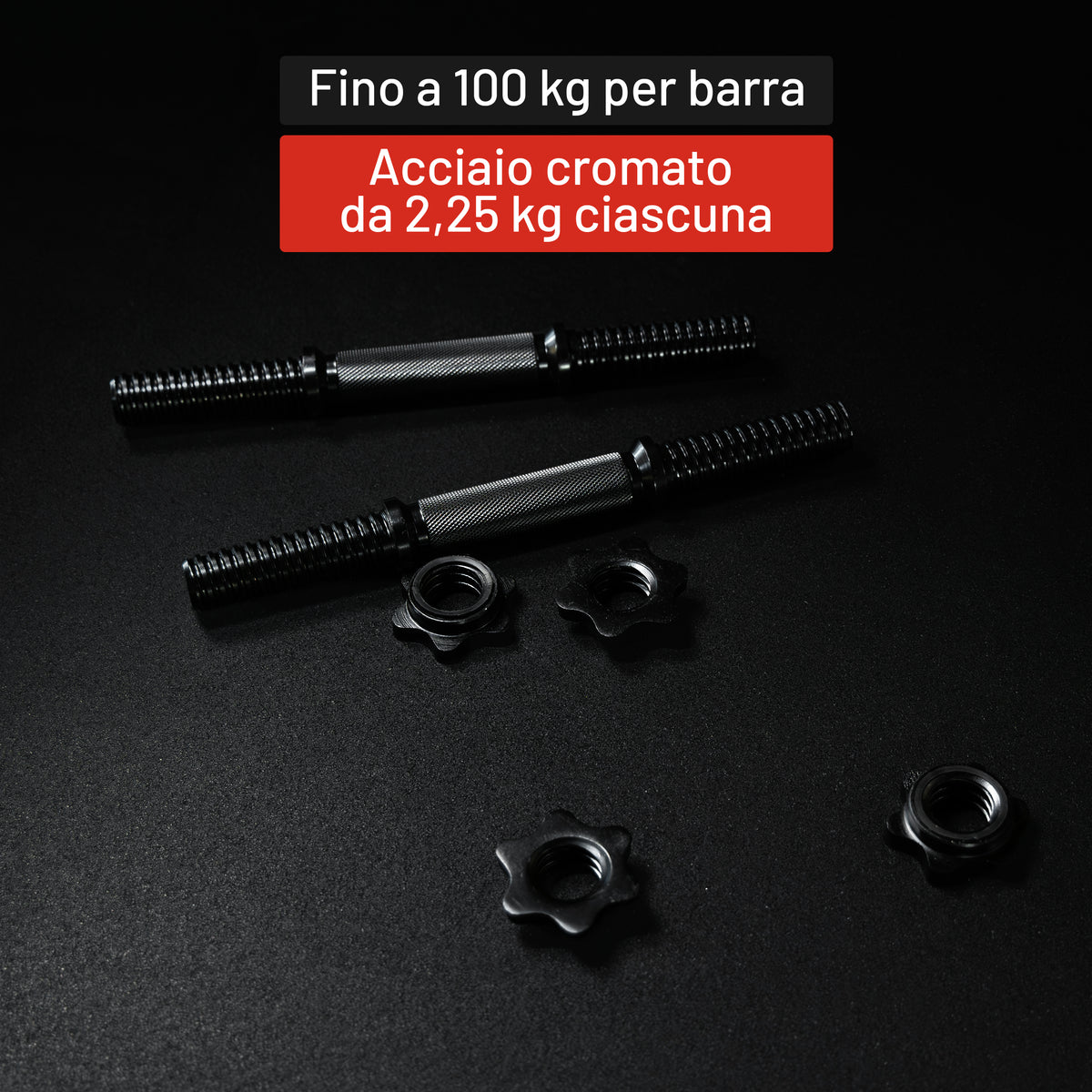 Set 2 Manubri 35 cm con Chiusure a Stella