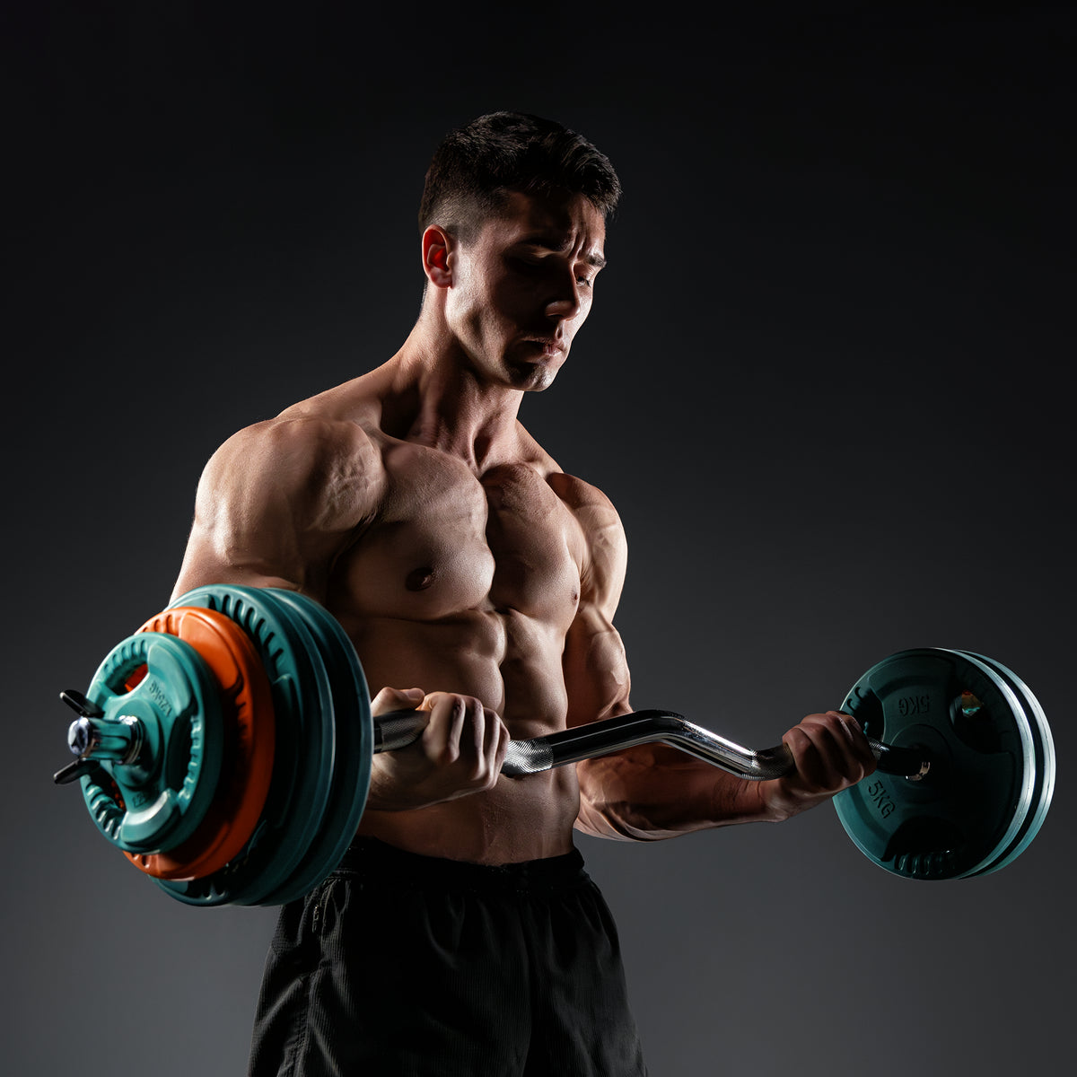 Set Curl Bilanciere EZ e Dischi Gommati 35 kg 30/31 mm