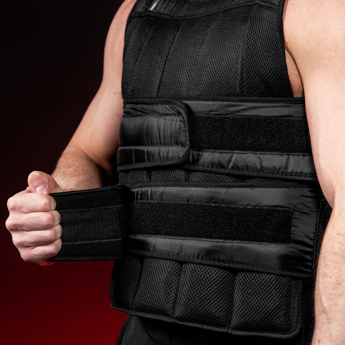 Giubbotto Zavorrato, Chiusura in Velcro, nero
