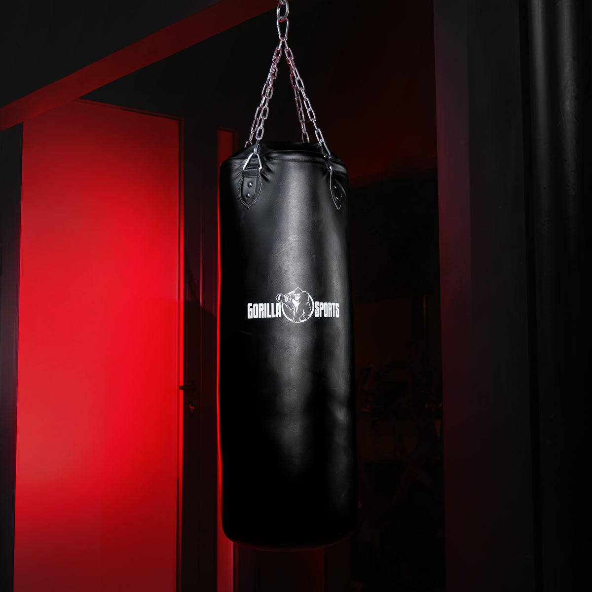 Sacco da Boxe 27/37 kg in Pelle Sintetica con Catene
