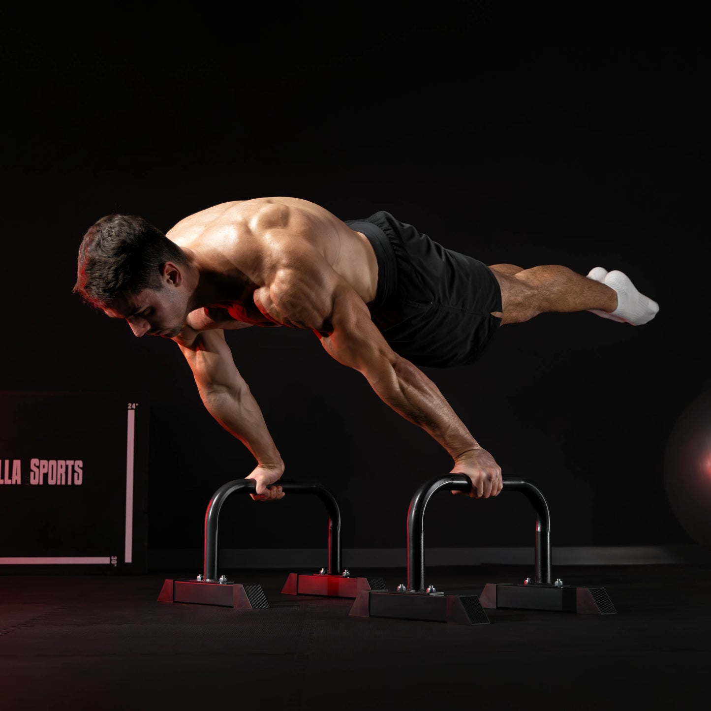 Parallette Push Up nero/rosso/blu