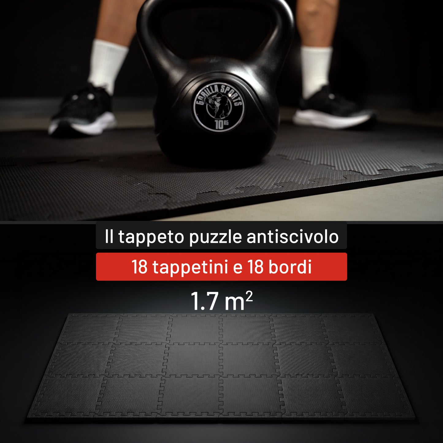 Set Tappetini Prottetivi 30x30cm - 18 Tappetini inclusi i Terminali