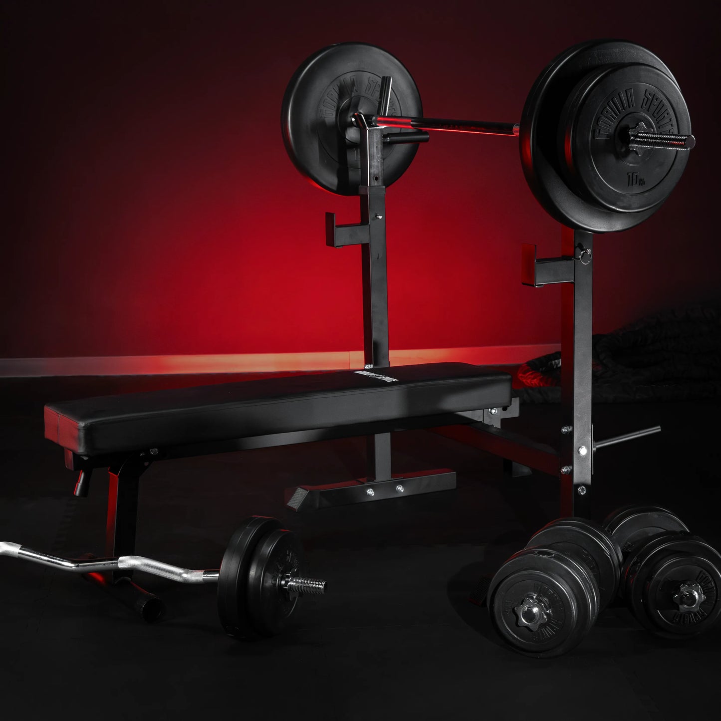 Set Panca Pesi, Supporto e Bilanciere 40-100 kg