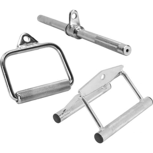 Set di maniglie - impugnatura per vogatore, tricipiti e bicipiti