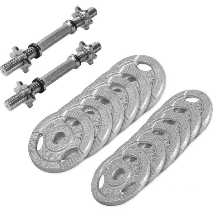 Set Manubri e Dischi in Ghisa, 27,5 kg