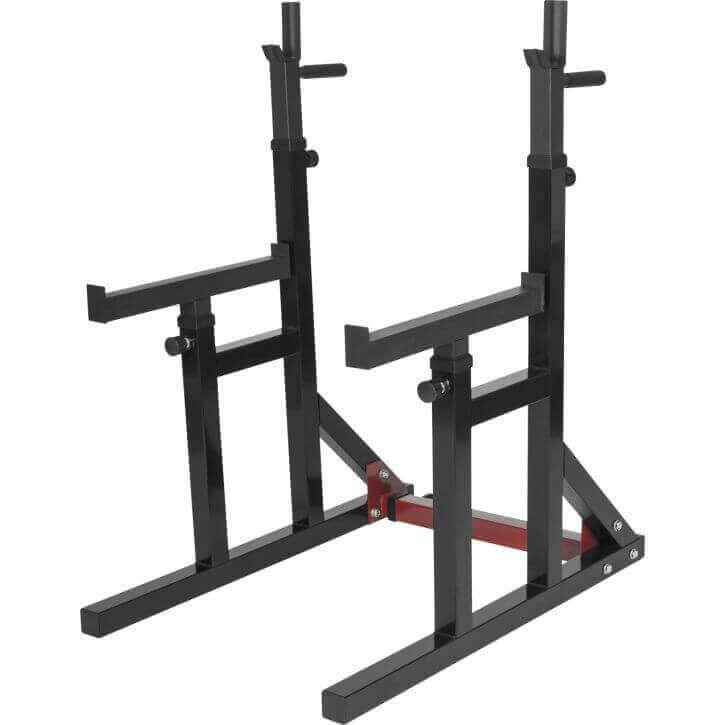 Squat Rack con il Set Bilanciere Olympia Bumper Plate 170 kg