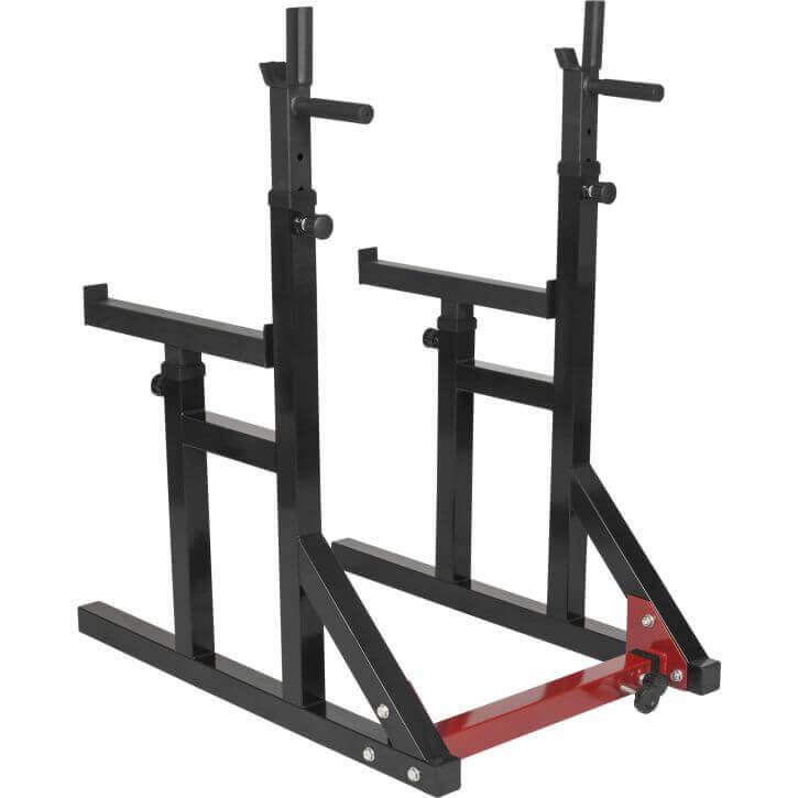 Squat Rack con il Set Bilanciere Olympia Bumper Plate 170 kg
