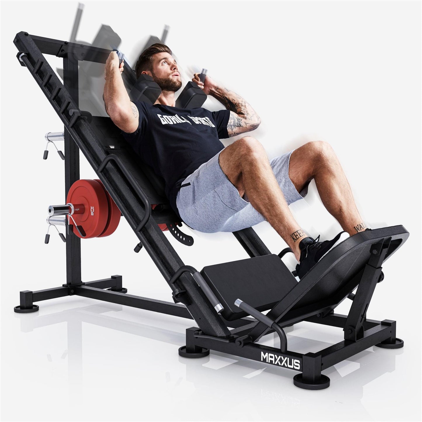 Leg Press e Hack Squat 2 in 1